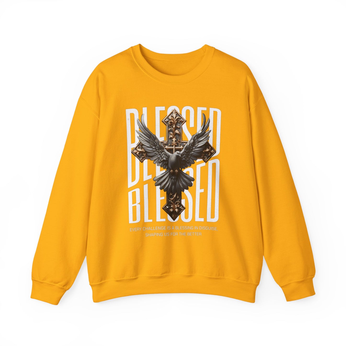 Blessed Cross With Eagle Crewneck Sweatshirt