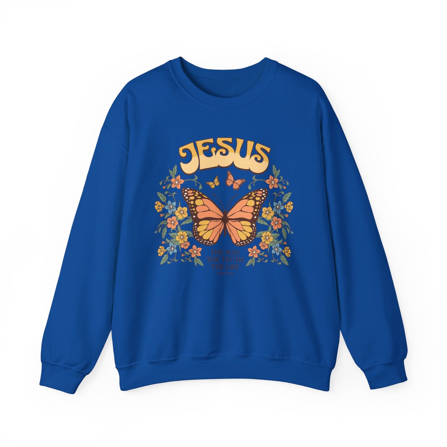 Inspirational Jesus Butterfly Crewneck Sweatshirt