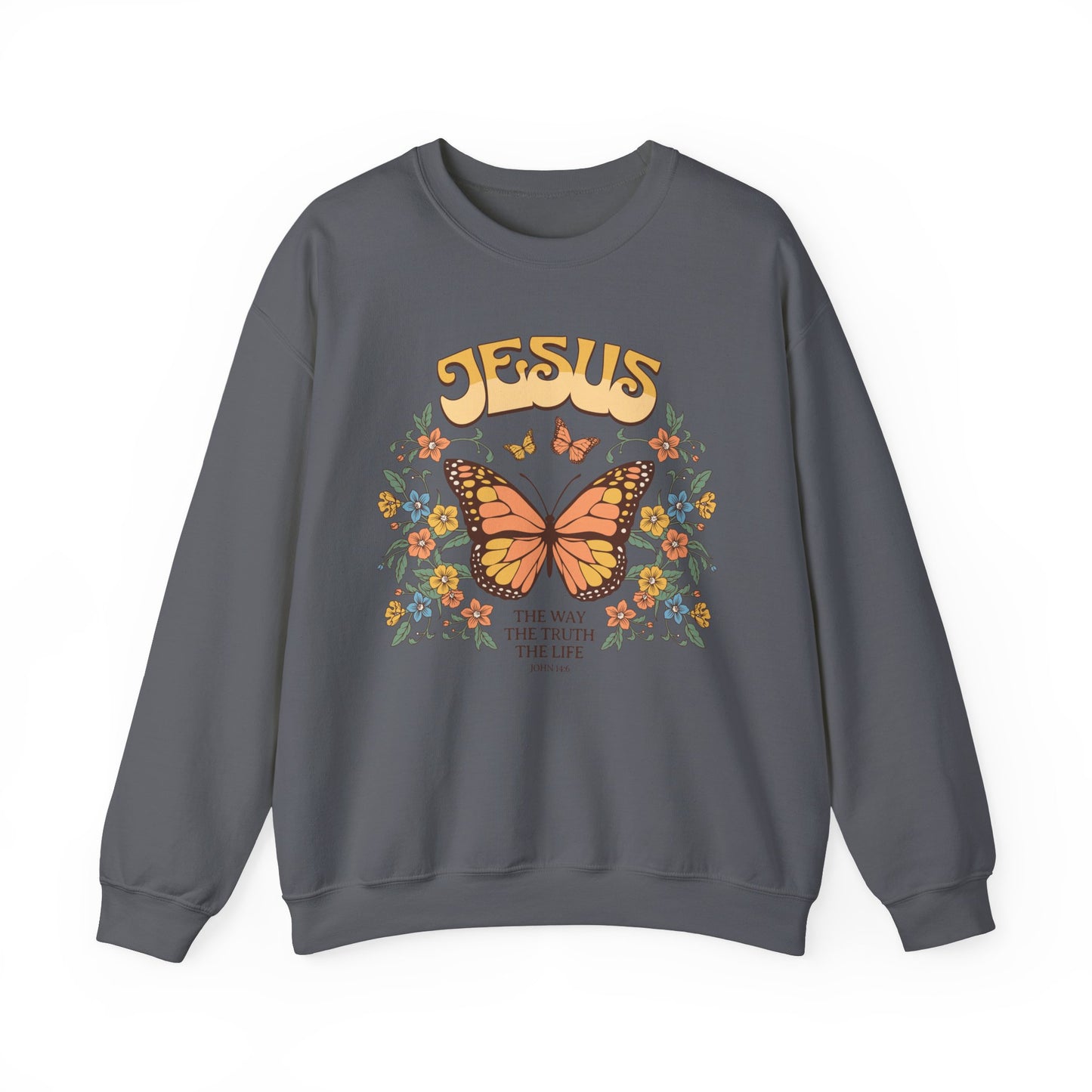 Inspirational Jesus Butterfly Crewneck Sweatshirt