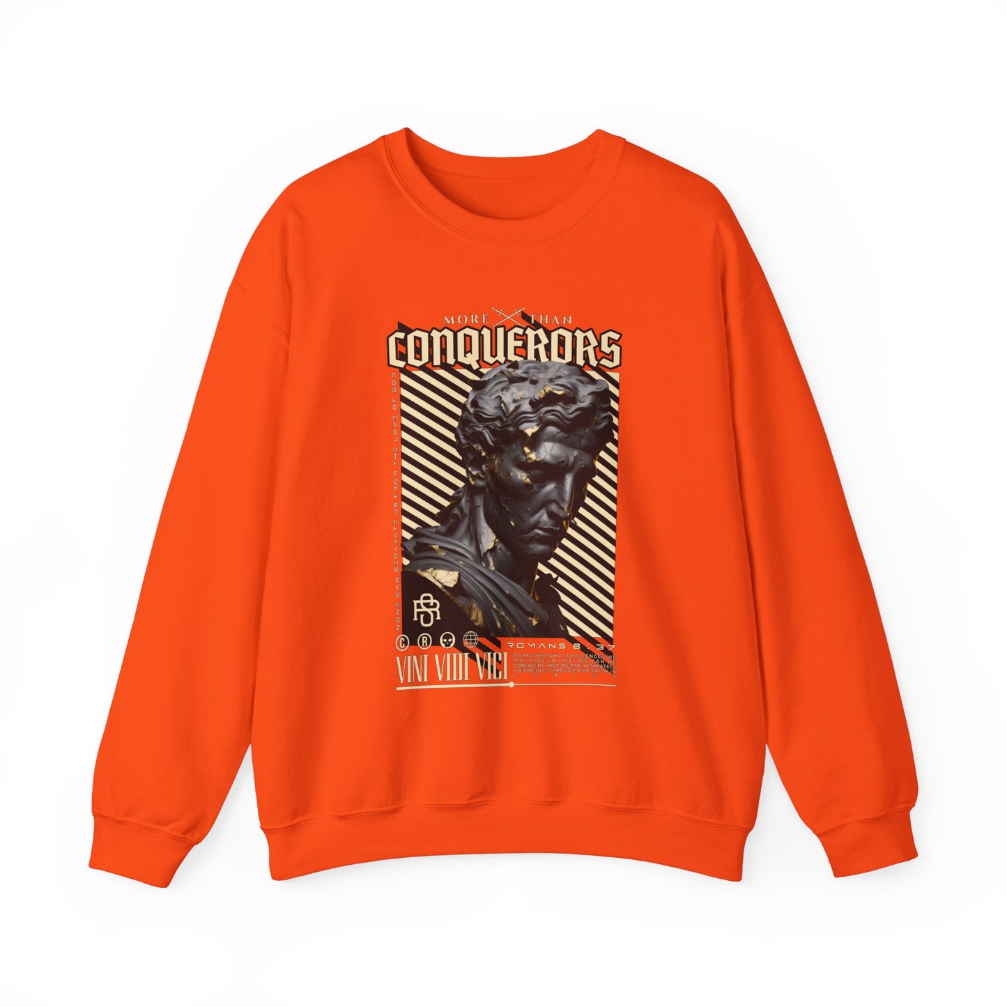 More Than Conquerors Unisex Heavy Blend™ Crewneck Sweatshirt - Statement Graphic Sweatshirt for Bold Style