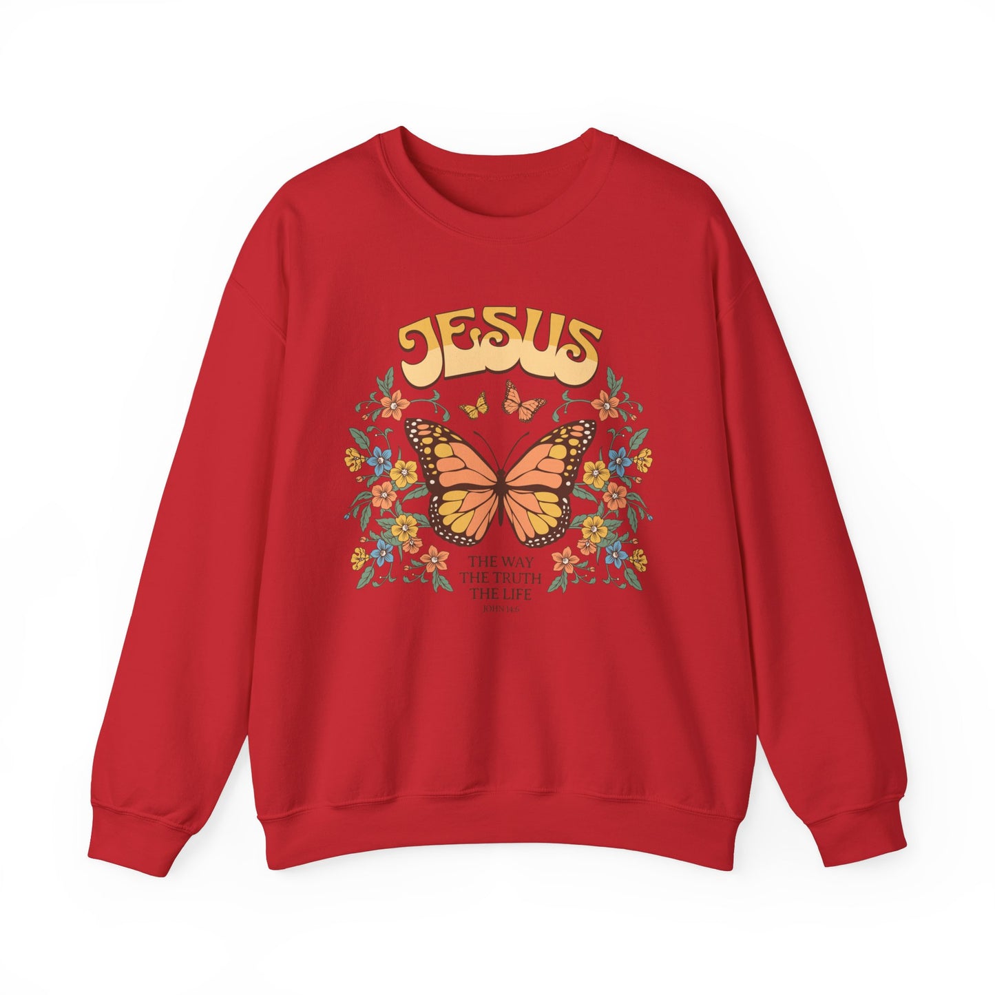 Inspirational Jesus Butterfly Crewneck Sweatshirt