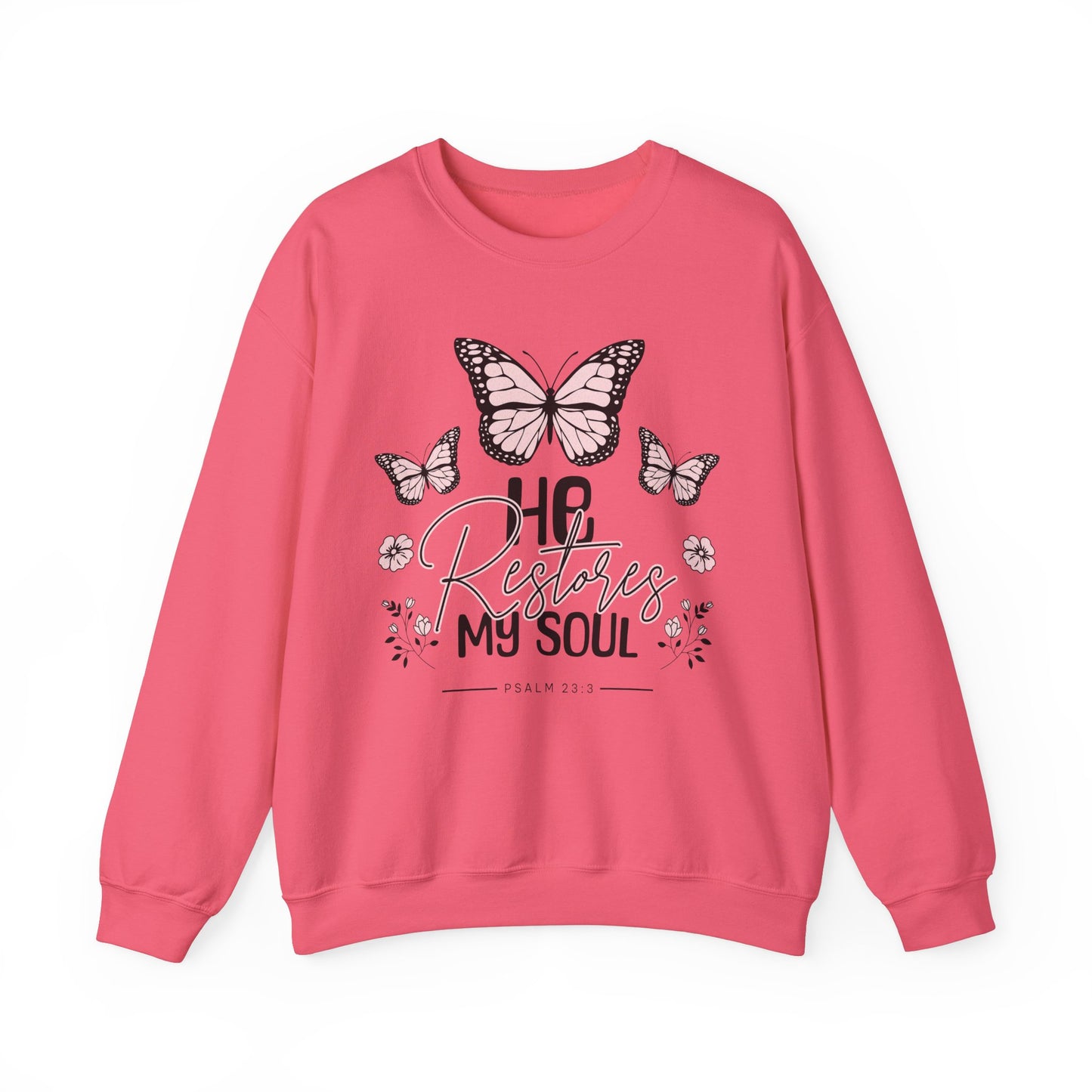 He Restores My Soul Butterfly Crewneck Sweatshirt