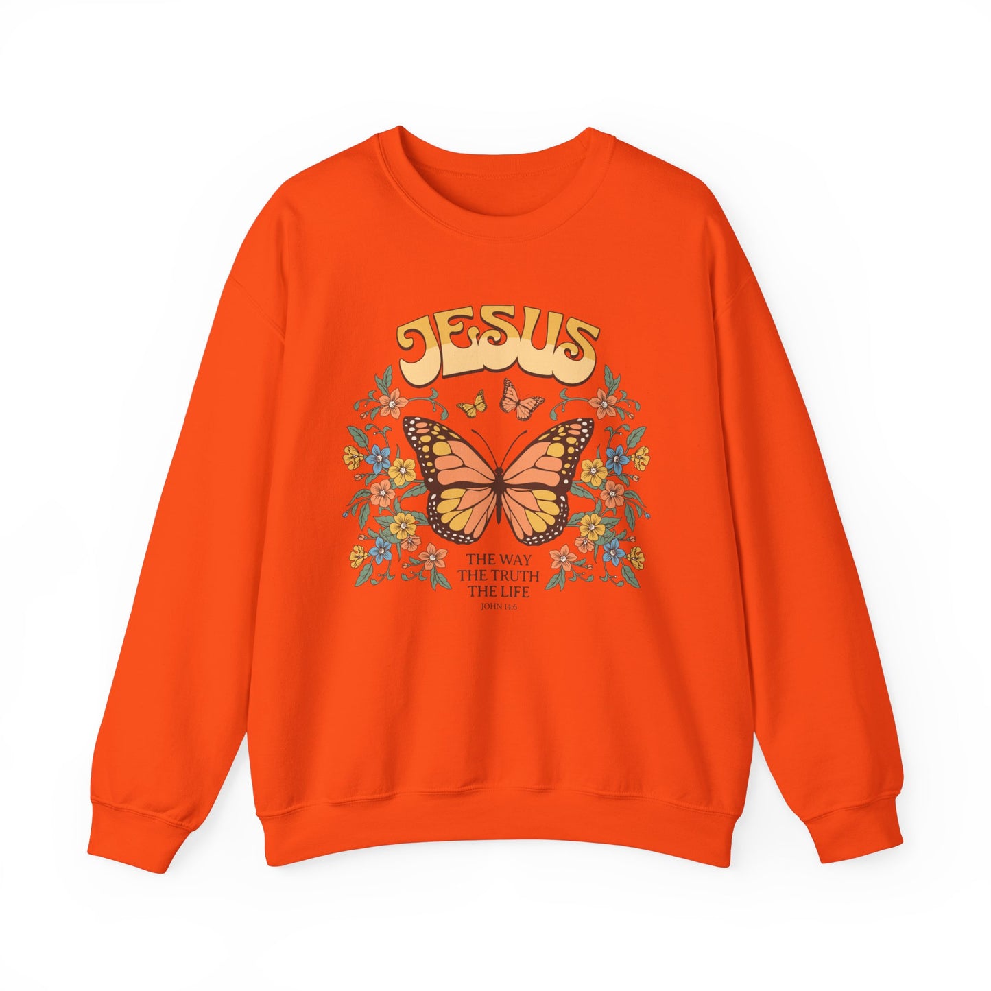 Inspirational Jesus Butterfly Crewneck Sweatshirt