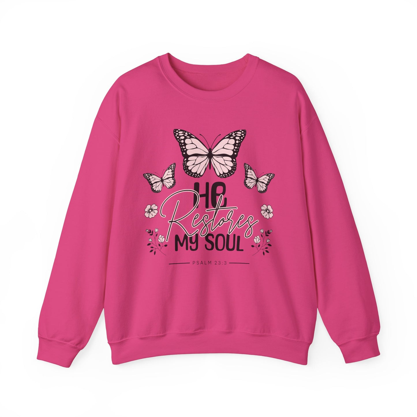 He Restores My Soul Butterfly Crewneck Sweatshirt