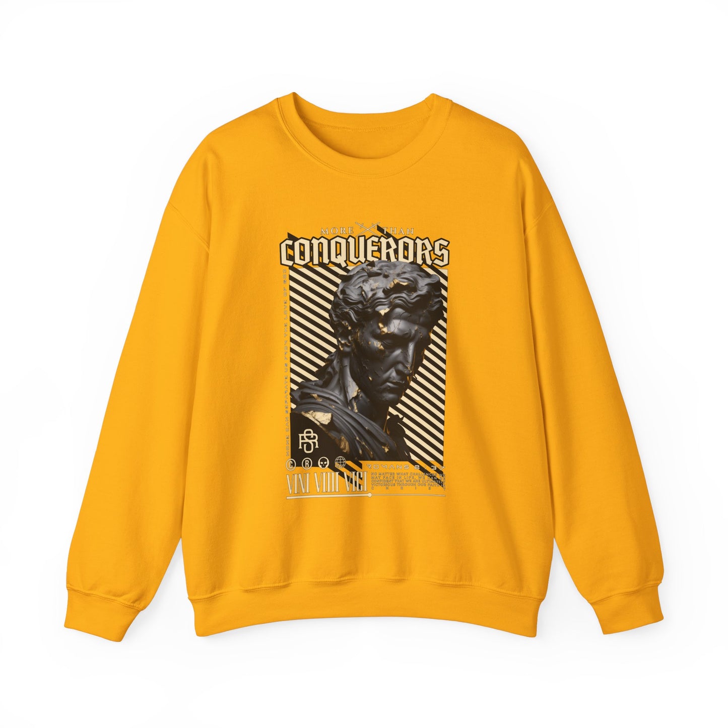 More Than Conquerors Unisex Heavy Blend™ Crewneck Sweatshirt - Statement Graphic Sweatshirt for Bold Style