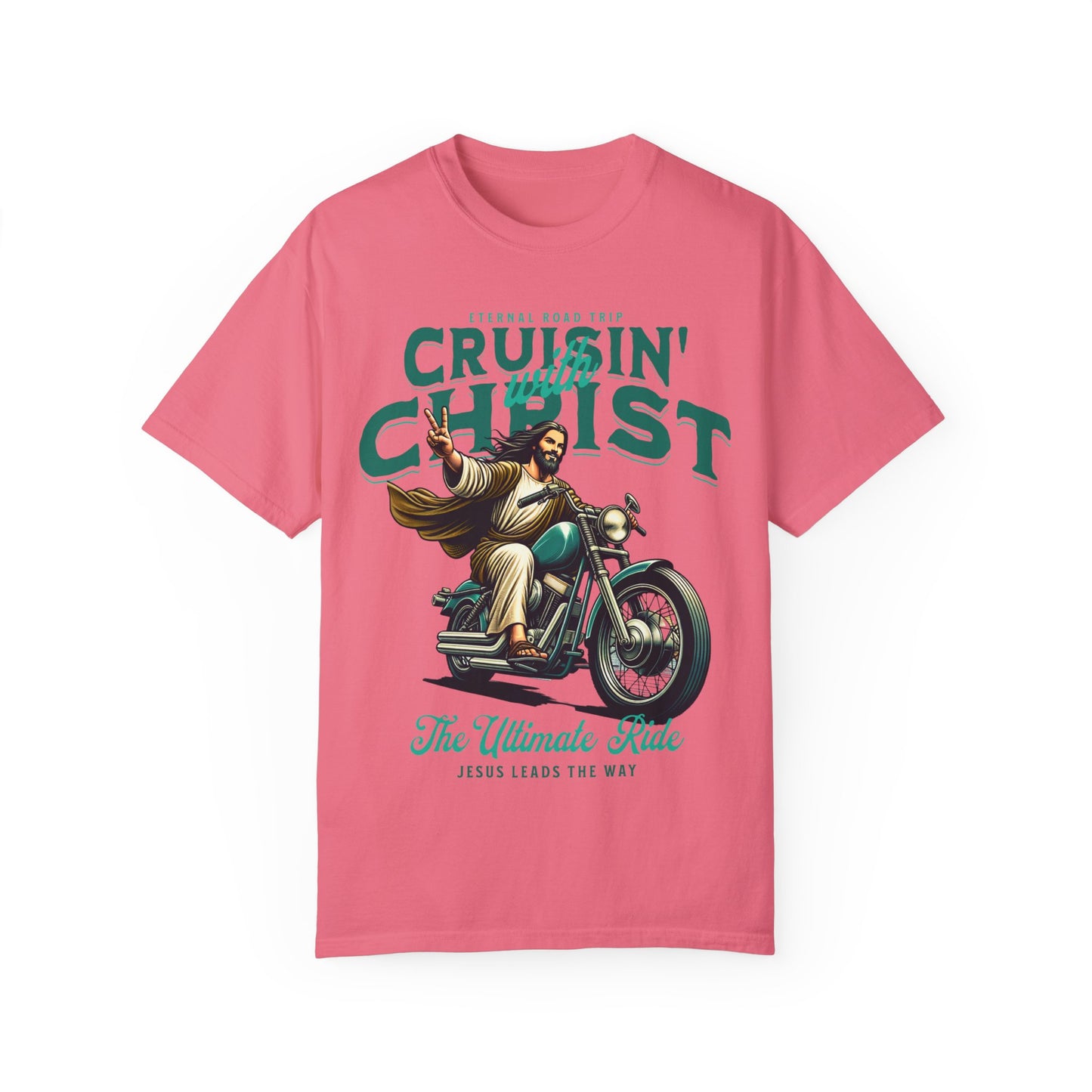 Cruisin' With Christ Unisex Garment-Dyed T-shirt - Ultimate Ride Graphic Tee