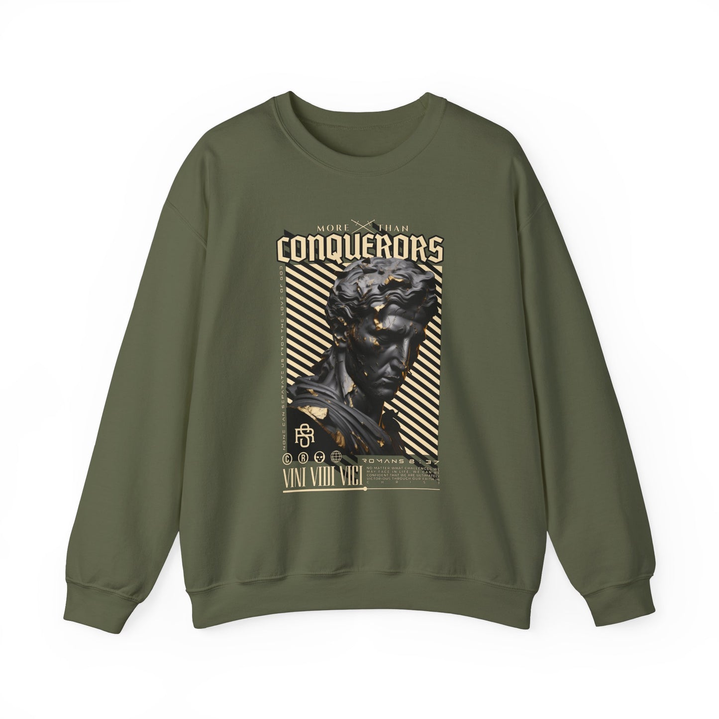 More Than Conquerors Unisex Heavy Blend™ Crewneck Sweatshirt - Statement Graphic Sweatshirt for Bold Style