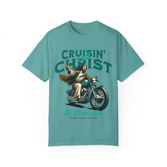 Cruisin' With Christ Unisex Garment-Dyed T-shirt - Ultimate Ride Graphic Tee