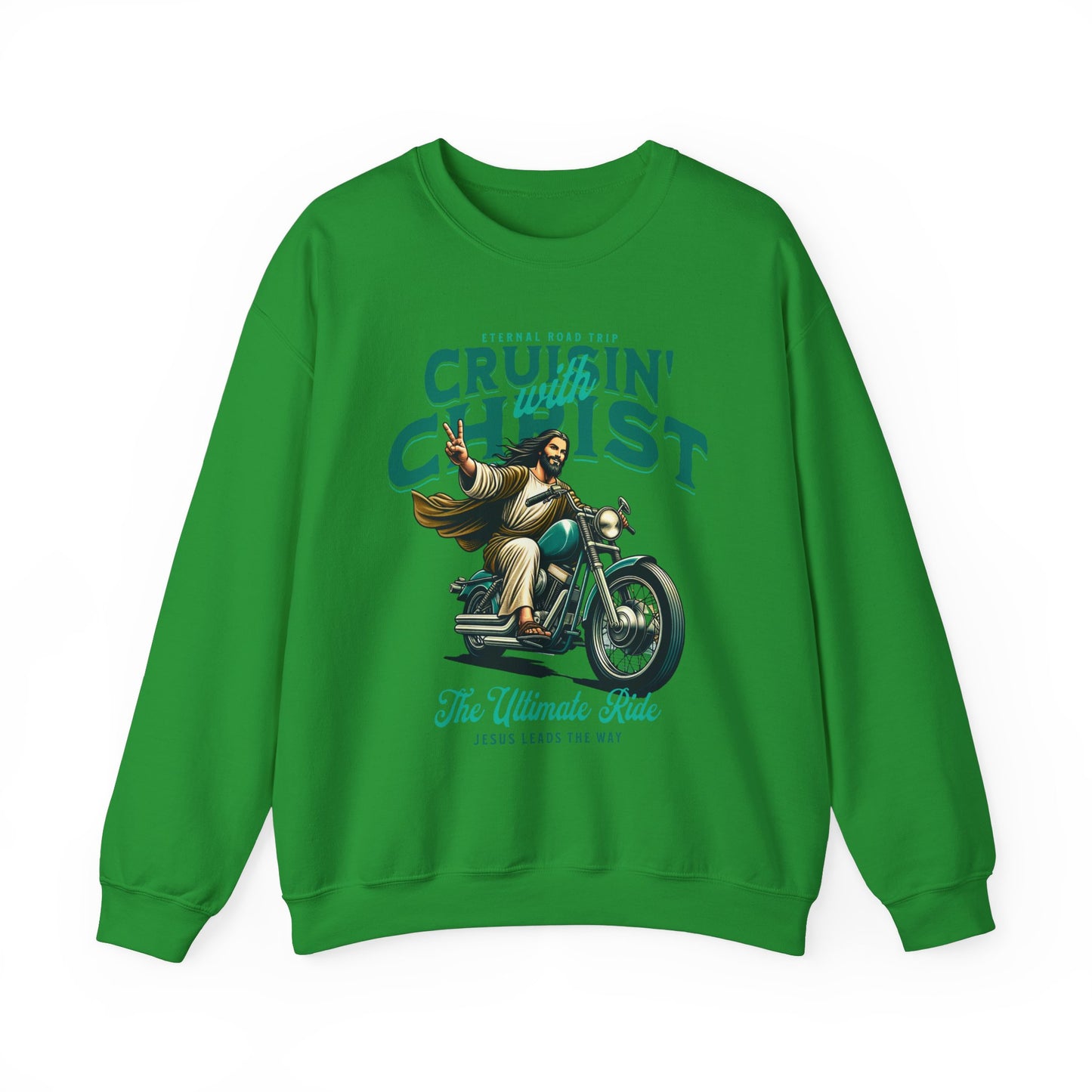 Cruisin' with Christ Sweatshirt - Unisex Heavy Blend Crewneck, Ultimate Ride Design