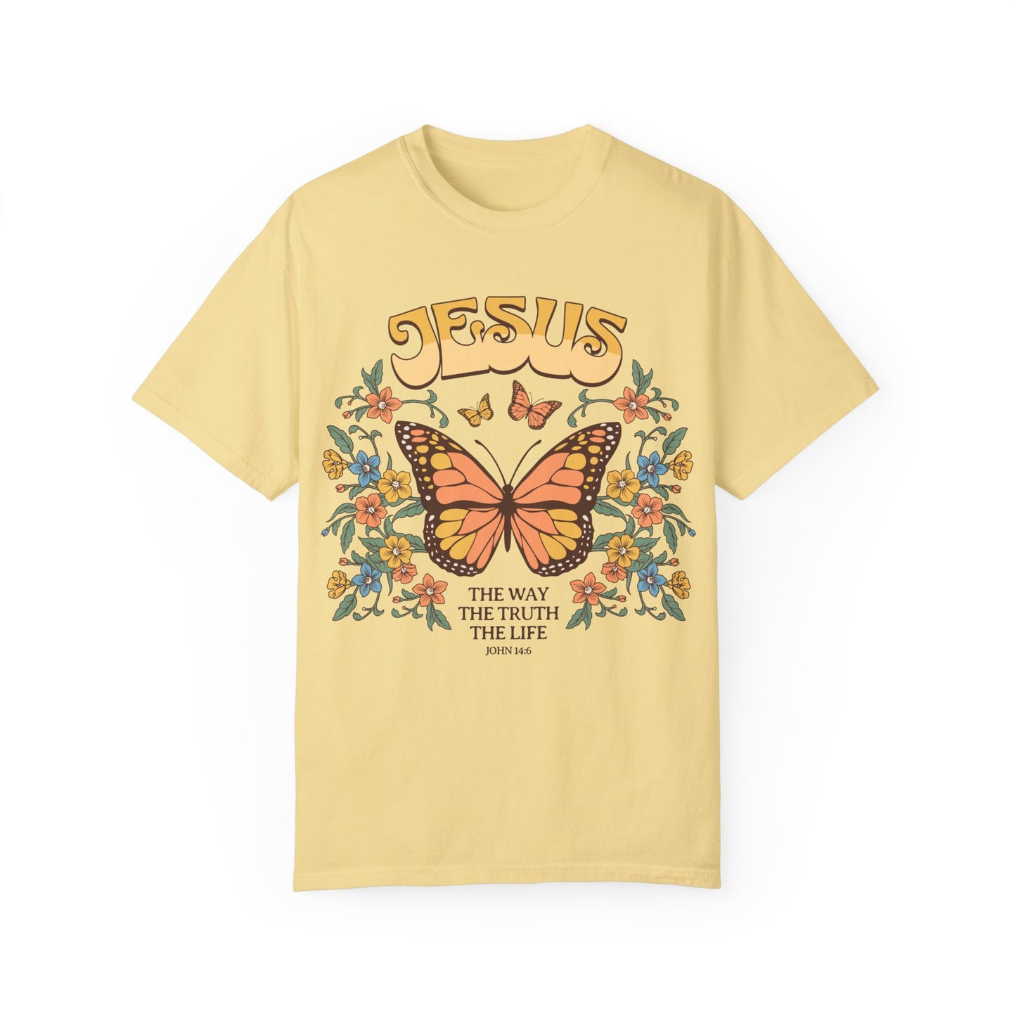 Inspirational Butterfly T-Shirt - Jesus The Way The Truth The Life