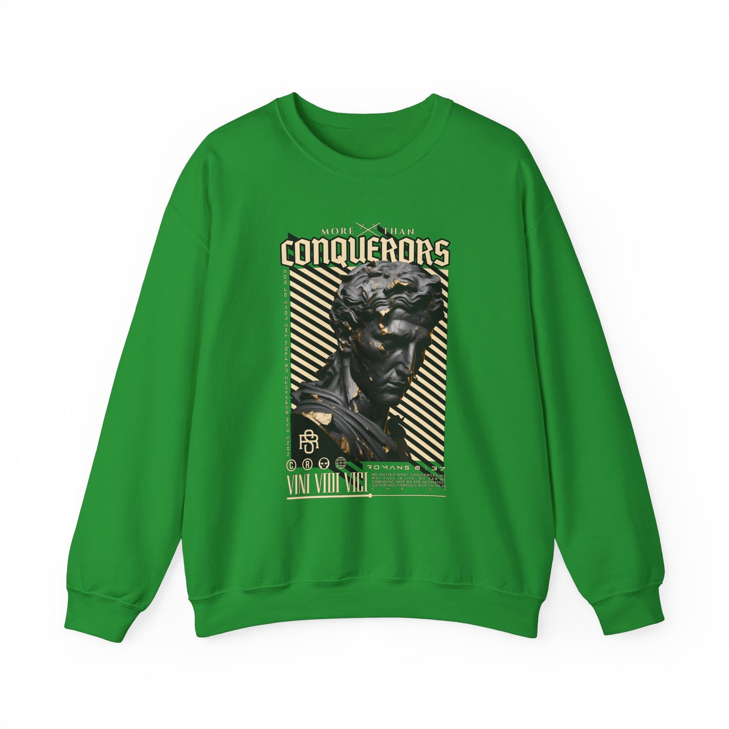 More Than Conquerors Unisex Heavy Blend™ Crewneck Sweatshirt - Statement Graphic Sweatshirt for Bold Style