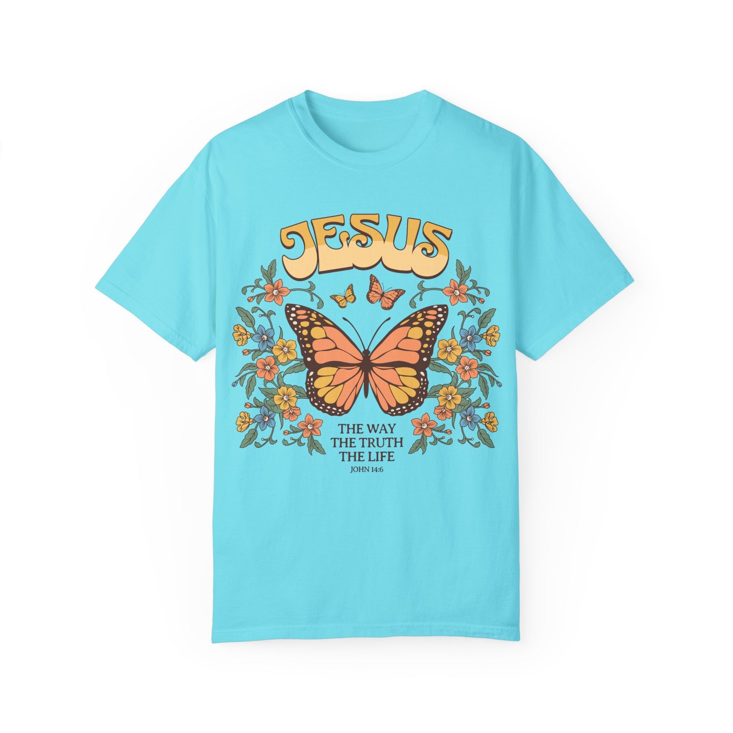 Inspirational Butterfly T-Shirt - Jesus The Way The Truth The Life