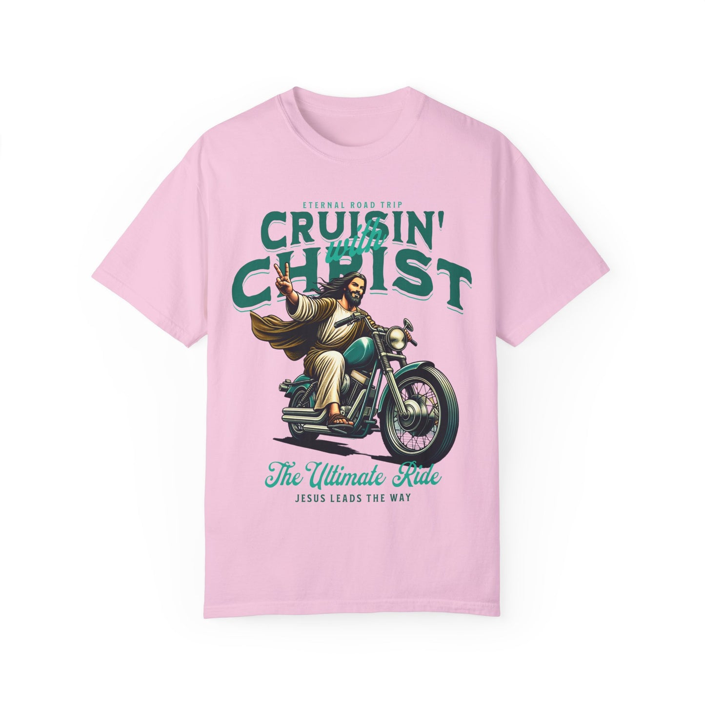 Cruisin' With Christ Unisex Garment-Dyed T-shirt - Ultimate Ride Graphic Tee