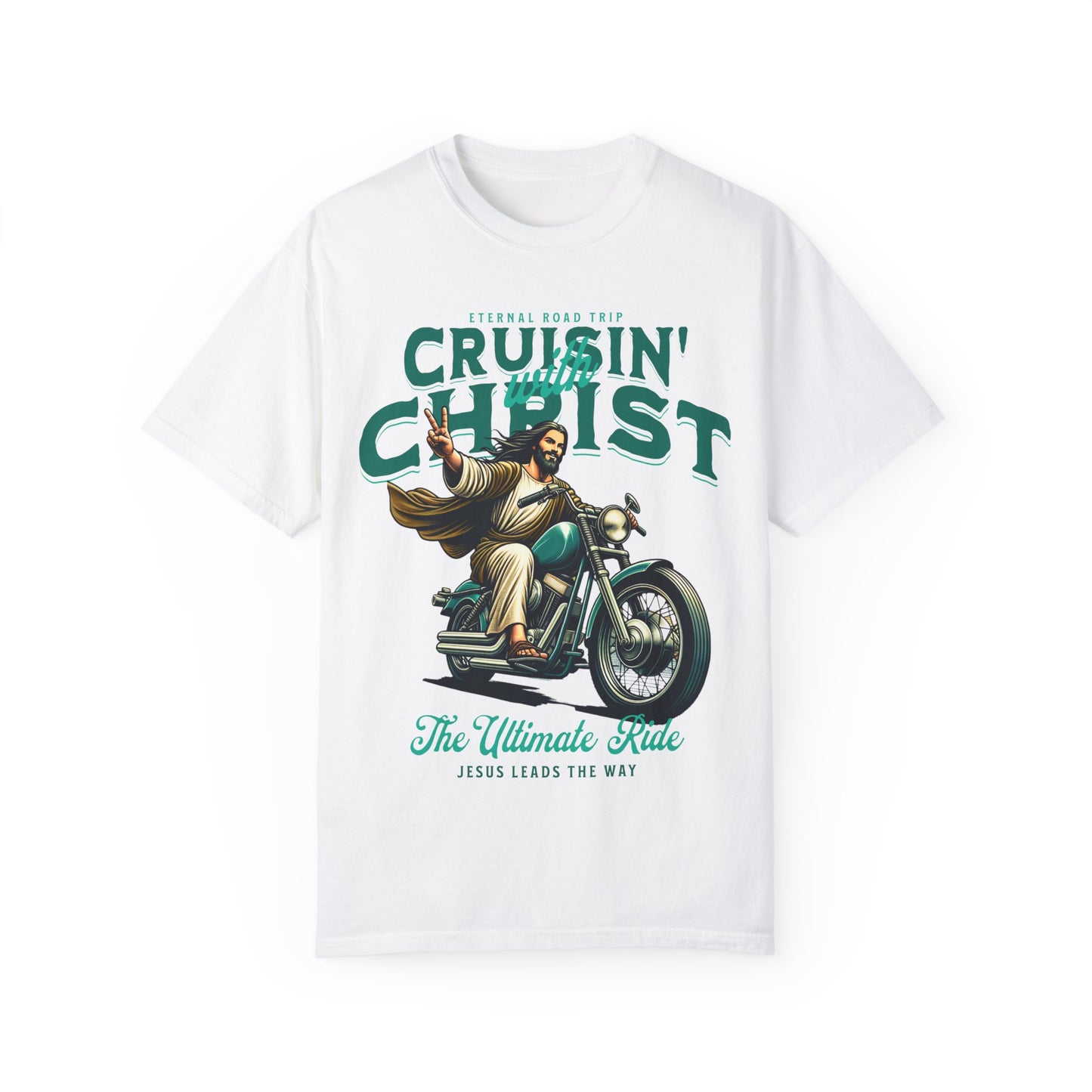 Cruisin' With Christ Unisex Garment-Dyed T-shirt - Ultimate Ride Graphic Tee