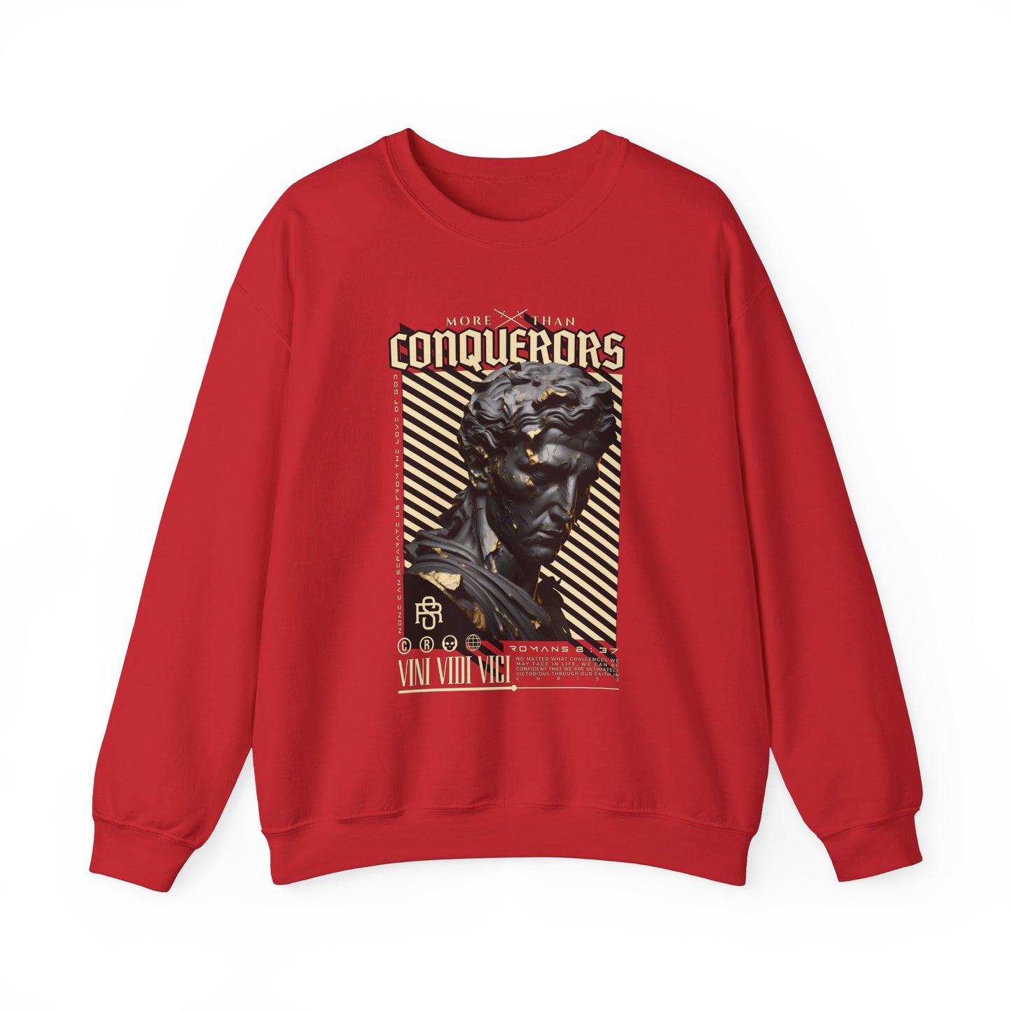 More Than Conquerors Unisex Heavy Blend™ Crewneck Sweatshirt - Statement Graphic Sweatshirt for Bold Style