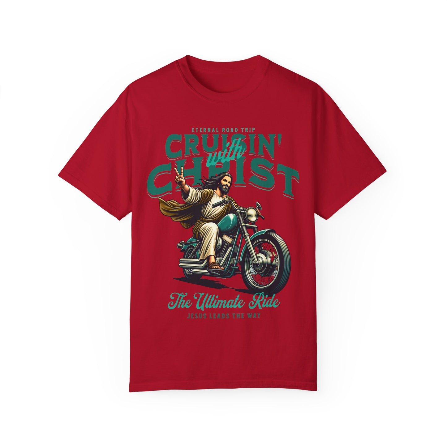 Cruisin' With Christ Unisex Garment-Dyed T-shirt - Ultimate Ride Graphic Tee