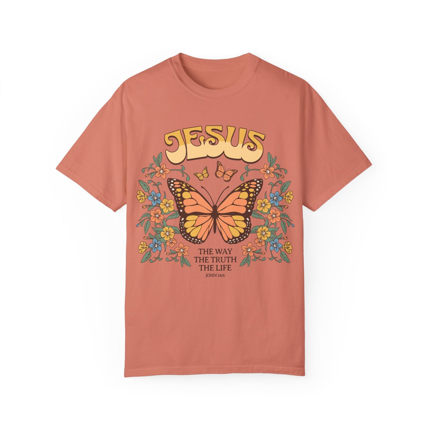 Inspirational Butterfly T-Shirt - Jesus The Way The Truth The Life