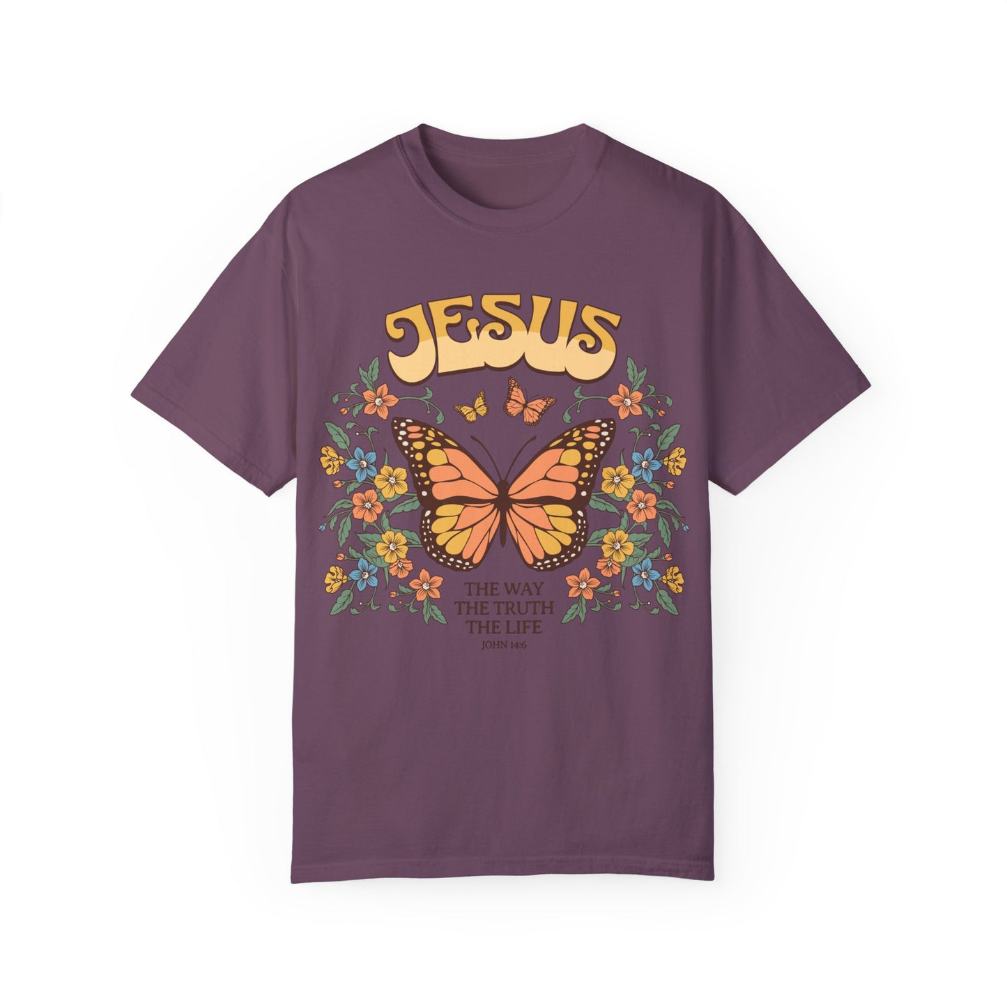 Inspirational Butterfly T-Shirt - Jesus The Way The Truth The Life